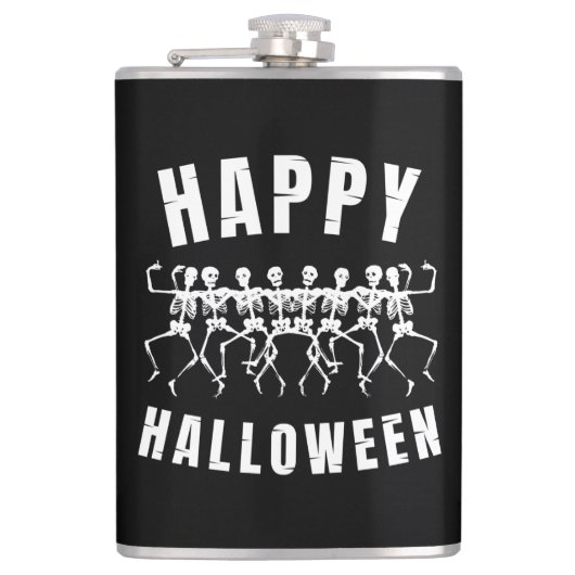 HAPPY HALLOWEEN DANCING SKELETONS FLACHMANN (Vorderseite)