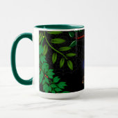 Happy Halloween Dark Green Botanical Foliage Tasse (Links)
