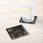 Happy Halloween Dark Woods Party Rechteckiger Pappuntersetzer (Vor Ort)