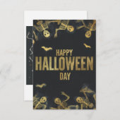 Happy Halloween Day Einladung (Vorne/Hinten)