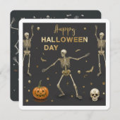 "Happy Halloween Day" Einladung (Vorne/Hinten)