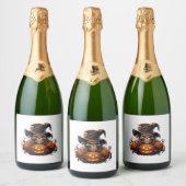 Happy Halloween Day - Funny Halloween Classic T-Sh Schaumweinetikett (Flaschen)