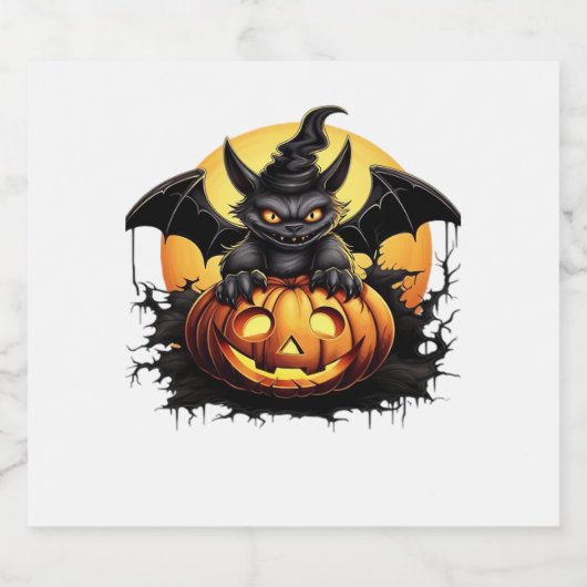 Happy Halloween Day - Funny Halloween Classic T-Sh Schaumweinetikett (Einzelnes Label)