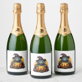 Happy Halloween Day - Funny Halloween Classic T-Sh Schaumweinetikett (Flaschen)