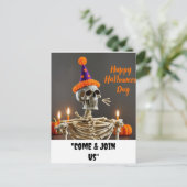 "Happy Halloween Day" Postkarte (Stehend Vorderseite)