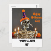 "Happy Halloween Day" Postkarte (Vorne/Hinten)