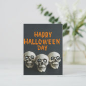 "Happy Halloween Day" Postkarte (Stehend Vorderseite)