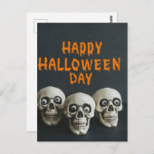 "Happy Halloween Day" Postkarte (Vorne/Hinten)