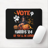 Happy Halloween Day Vote Harris 2024 oder Sie werd Mousepad (Mit Mouse)