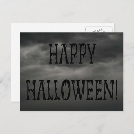 Happy Halloween Deadworld Text Postkarte (Vorne/Hinten)