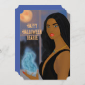 Happy Halloween Dearie Hexe Feiertagskarte (Vorne/Hinten)