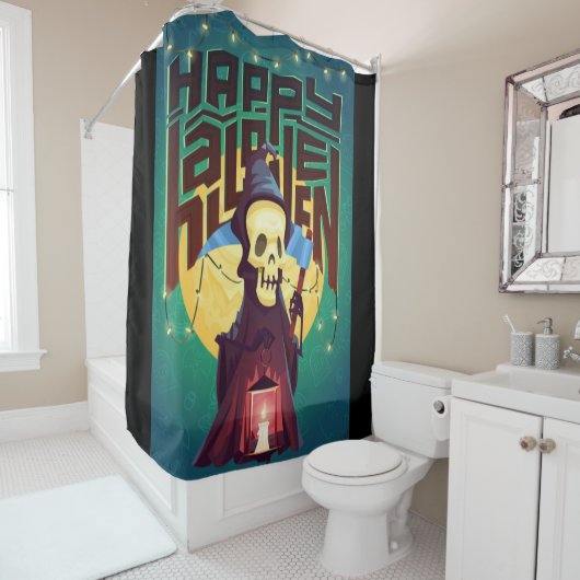 Happy Halloween Death Duschvorhang (Beispiel)
