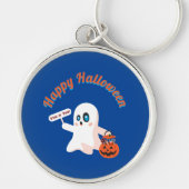 Happy Halloween Deep Blue Schlüsselanhänger (Vorne)