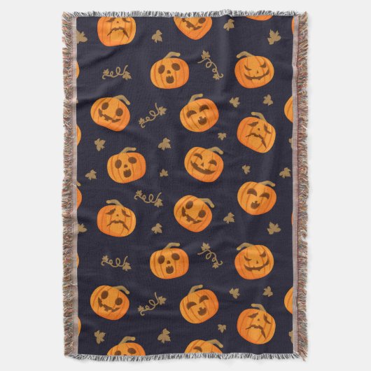 Happy Halloween Dekor Funny Beängstigend Pumpkins Decke (Vorderseite Vertikal)