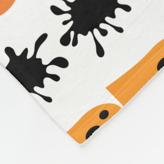 Happy Halloween Design Fleecedecke (Ecke)