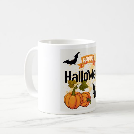 Happy Halloween Design Kaffeetasse (Vorderseite Links)