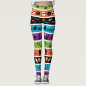 Happy Halloween Design Leggings (Vorderseite)