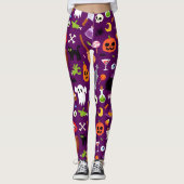 Happy Halloween Design Leggings (Vorderseite)
