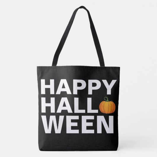 Happy Halloween Design mit Typ Tasche (Vorderseite)