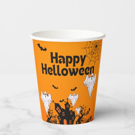 Happy Halloween Design Pappbecher (Rückseite)