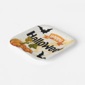 Happy Halloween Design Pappteller (Gewinkelt)