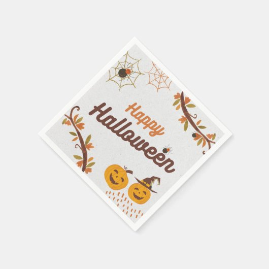 Happy Halloween Design Serviette (Ecke)