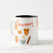 Happy Halloween Design Zweifarbige Tasse (Vorderseite Links)