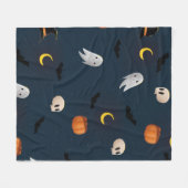 Happy Halloween Designer Pattern Komfortabel Fleecedecke (Vorderseite (Horizontal))