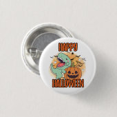 Happy Halloween Dino Button (Vorne & Hinten)