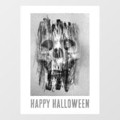 Happy Halloween. Distressed skull Fensteraufkleber (Blatt)
