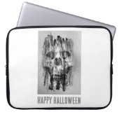 Happy Halloween. Distressed skull Laptopschutzhülle (Vorderseite)