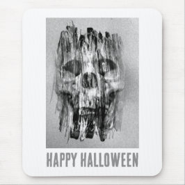 Happy Halloween. Distressed skull Mousepad