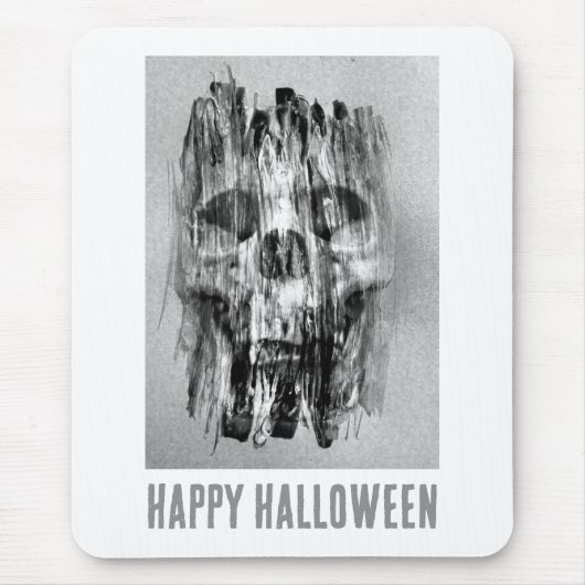 Happy Halloween. Distressed skull Mousepad (Vorne)