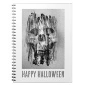 Happy Halloween. Distressed skull Notizblock (Vorderseite)