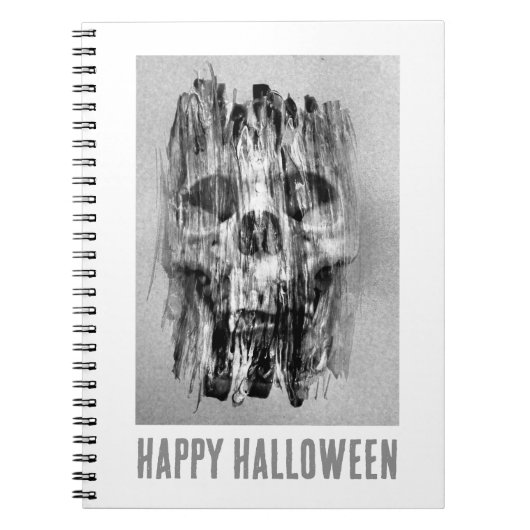 Happy Halloween. Distressed skull Notizblock (Vorderseite)