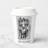 Happy Halloween. Distressed skull Pappbecher (Rückseite)
