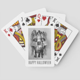 Happy Halloween. Distressed skull Spielkarten