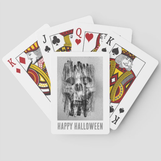 Happy Halloween. Distressed skull Spielkarten (Rückseite)