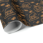 Happy Halloween Ditzy Pattern | Geschenkpapier (Rolleneckpunkt)
