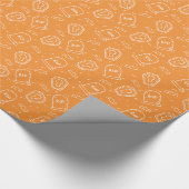 Happy Halloween Ditzy Pattern | Geschenkpapier (Ecke)