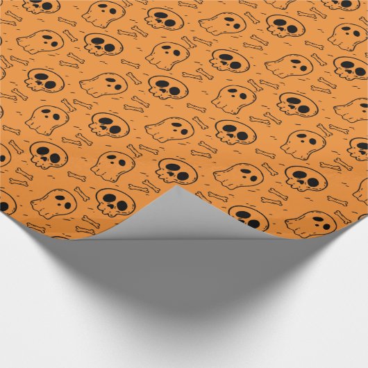 Happy Halloween Ditzy Pattern | Geschenkpapier (Ecke)