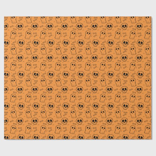 Happy Halloween Ditzy Pattern | Geschenkpapier (Flach)