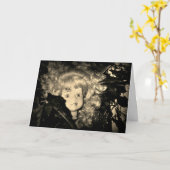 Happy Halloween Doll Head in Sepia Karte (Gelbe Blume)