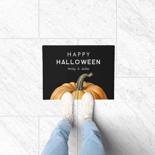 Happy Halloween Doormat mit großem Kürbis Fußmatte (Indoor)