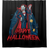 Happy Halloween Dracula Duschvorhang (Vorderseite)