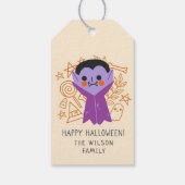 Happy Halloween Dracula Geschenkanhänger (Rückseite)