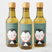 Happy Halloween Dracula Weinetikett (Flaschen)