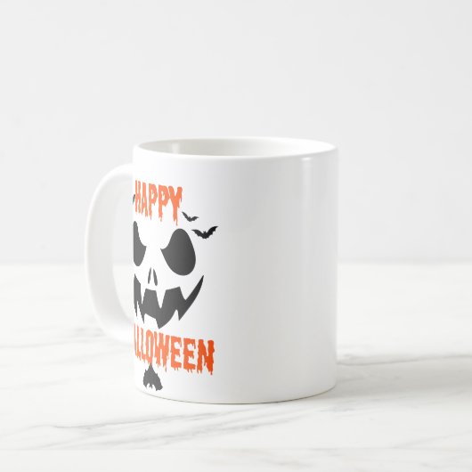 Happy Halloween Dripping Text Design Kaffeetasse (Vorderseite Links)