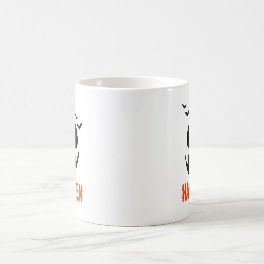 Happy Halloween Dripping Text Design Kaffeetasse (Mittel)