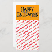 Happy Halloween Drippy Text Image Feiertagskarte (Vorne/Hinten)